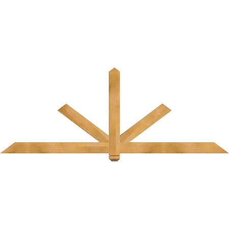 Ekena Millwork Kennewick Rough Sawn Timber Gable Bracket, Western Red Cedar, 84"W x 31"H x 2"D x 4"F, 9/12 Pitch GBW084X31X0204KEN00RWR